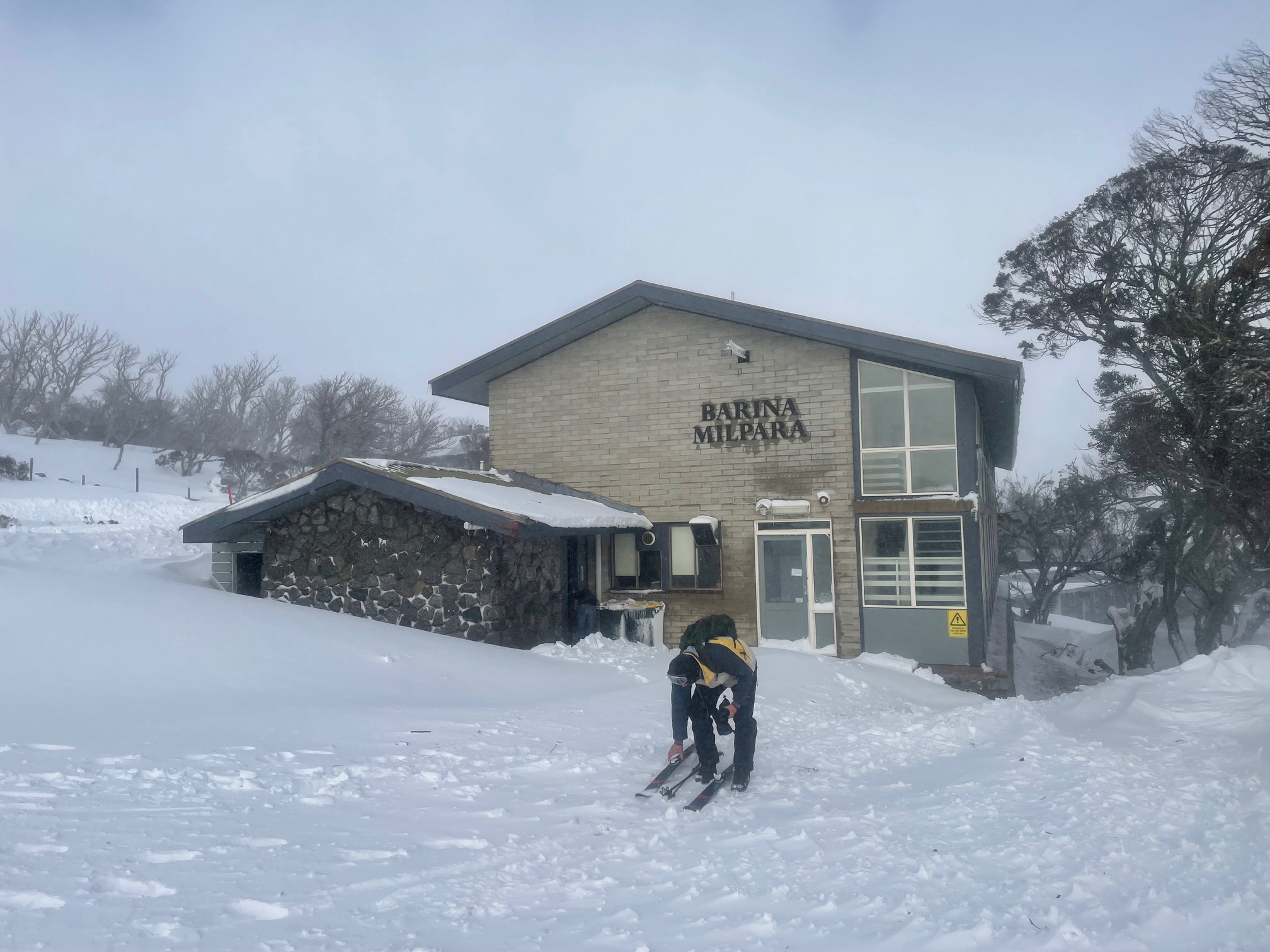 Lodge in snow